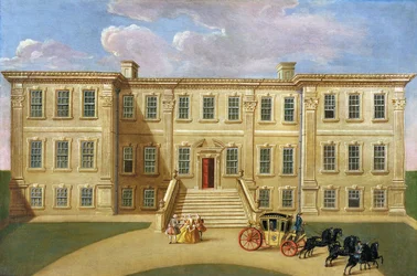 Calke Hall, Derbyshire, de Zetel van Sir Henry Harpur, Baronet, c.1734