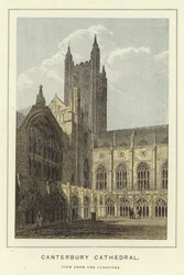 Kathedraal van Canterbury, aanzicht vanuit de kloosters