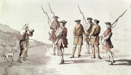 Gevangenneming van de rebel, Simon Fraser, Lord Lovat (1667?-1747)