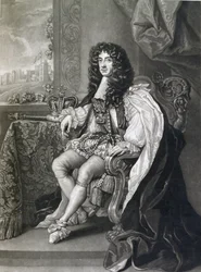 Karel II, gegraveerd door Charles Turner