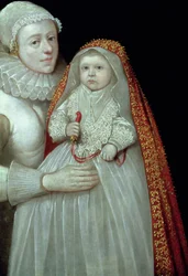Doop, Portret van een Moeder en Kind, c.1595
