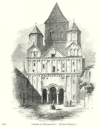 Kerk in Marmoutier (gravure)