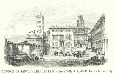 Kerk van Santa Maria, Arezzo (gravure)