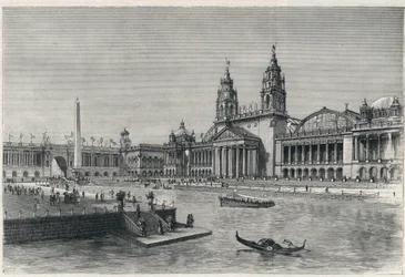 Columbiaanse Wereldtentoonstelling, De Chicago tentoonstelling 1893: de machinehal - Gravure 1893 uit 