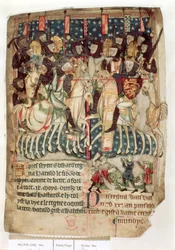 William doodt Harold in de Slag bij Hastings, uit de 