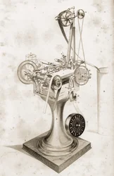 Crabtrees kaartinstelmachine, tentoongesteld op de Grote Tentoonstelling 1851