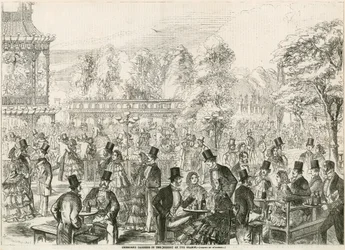 Cremorne Gardens, Londen, op het hoogtepunt van het seizoen