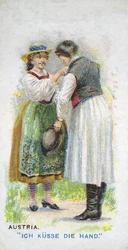 Gebruikelijke groet in Oostenrijk, 1907