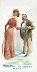 Gebruikelijke groet in Duitsland, 1907