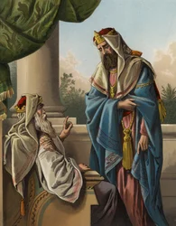 David geeft een opdracht aan Salomo