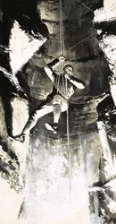 Afdaling in een vulkaan