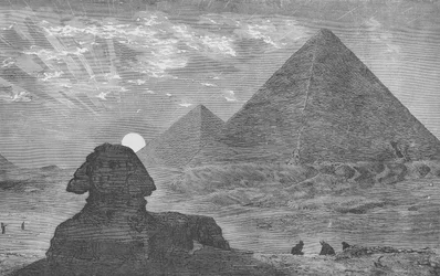 Verre uitzicht op de piramides