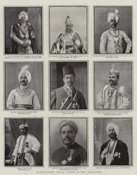 Distinguished Indian Guests bij de kroning, illustratie uit The Graphic, 28 juni 1902