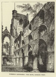 Dunkeld-kathedraal, het schip, kijkend naar het westen