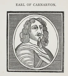 Graaf van Carnarvon, illustratie uit Chap-books van de achttiende eeuw door John Ashton, uitgegeven 1882