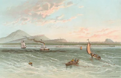 Edinburgh vanaf de Firth of Forth