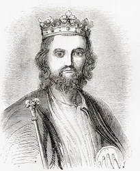Edward II, ook bekend als Edward van Caernarfon, uit Oud Engeland: Een Picturaal Museum, gepubliceerd 1847