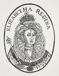 Elizabeth Regina, illustratie uit Chap-books van de achttiende eeuw door John Ashton, uitgegeven 1882