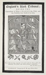 Engelands Zwarte Tribunaal, illustratie uit Chap-books of the Eighteenth Century van John Ashton, gepubliceerd 1882