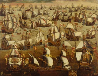 Engelse schepen en de Spaanse Armada, augustus 1588