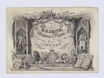Graveur en Drukker, H D Smith, handelskaart