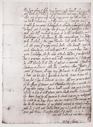 Facsimile van het handschrift van Philip Sidney op 18-jarige leeftijd, 23 maart 1572