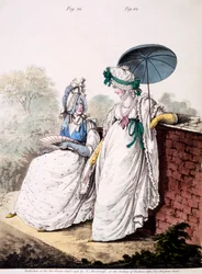 Modeplaat van dames ochtendjurk, 1796
