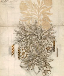 Bloemmotiefontwerp voor Morris and Co.