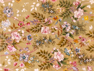 Gebloemd Textielontwerp, mogelijk door William Kilburn (1745-1818)