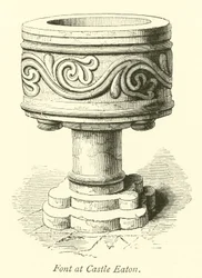 Fontein bij Castle Eaton