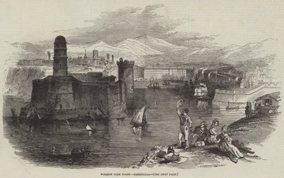 Buitenlandse Graanhavens, Marseille (gravure)
