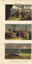 Frederick Horneman leest de Koran voor aan de Berbers van de Siwa-oase, een karavaan begroet de sultan van Fezzan en een reiziger achtergelaten in de woestijn