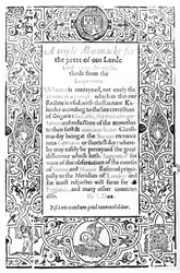 Frontispice van een Romeinse Kalender, 1591