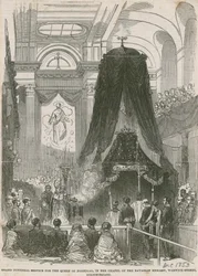 Funeral for the Queen of Portugal, in the chapel of the Bavarian Embassy, Warwick Street, Golden Square