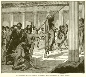 Gymnastische Oefeningen van Spartaanse Jongeren