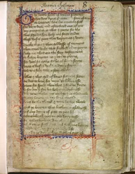 Harley 2392, f.1 Troilus en Criseyde, door Geoffrey Chaucer (perkament)