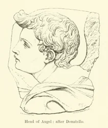 Hoofd van een engel (gravure)