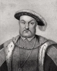 Henry VIII, gegraveerd door Bocquet, uit 