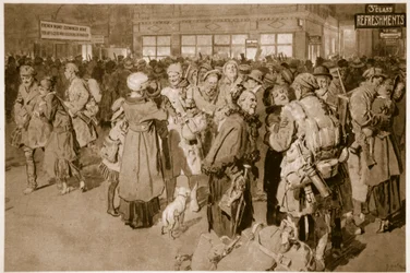 Thuis met verlof: Na de aankomst van de loopgraafspecial in het Londense eindstation