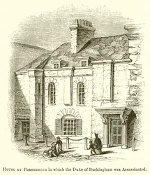 Huis in Portsmouth waar de Hertog van Buckingham werd Vermoord