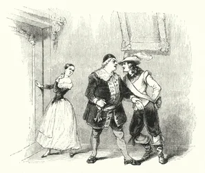 Illustratie voor De barbier van Sevilla door Rossini (gravure)