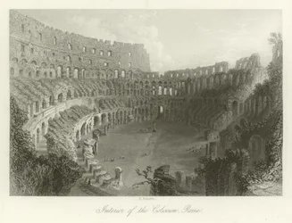 Interieur van het Colosseum, Rome