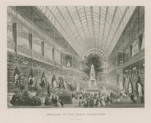 Interieur van de Grote Tentoonstelling, 1851, Zuid Transept