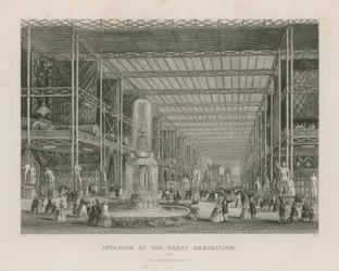 Interieur van de Grote Tentoonstelling, 1851, vanuit het Transept kijkend naar het oosten
