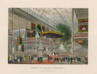 Interieur van de Grote Tentoonstelling, Grote Staatsopening, 1 mei 1851