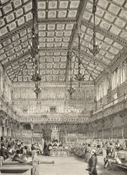 Interieur van het Lagerhuis, uit 