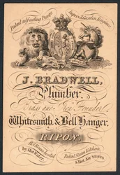 J Bradwell, loodgieter, messing- en ijzergieter, witwerker en belophanger