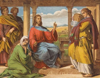 Jezus Christus in het huis van Martha en Maria