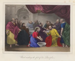 Jezus Christus wast de voeten van zijn discipelen