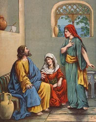 Jezus in het huis van Martha en Maria